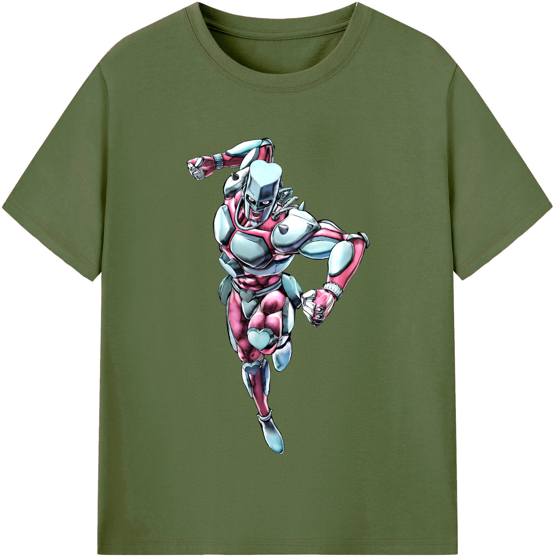 （画像用） ジョジョの奇妙な冒険 ひがしかた じょうすけ JoJo's Bizarre Adventure Higashikata Josuke 綿100％半袖Tシャツ（フロントプリント）